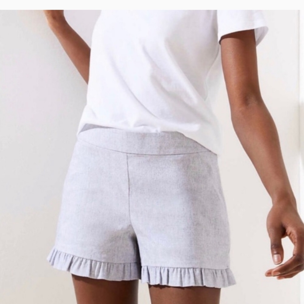 Loft Ruffled hem Pockets Short Size 0